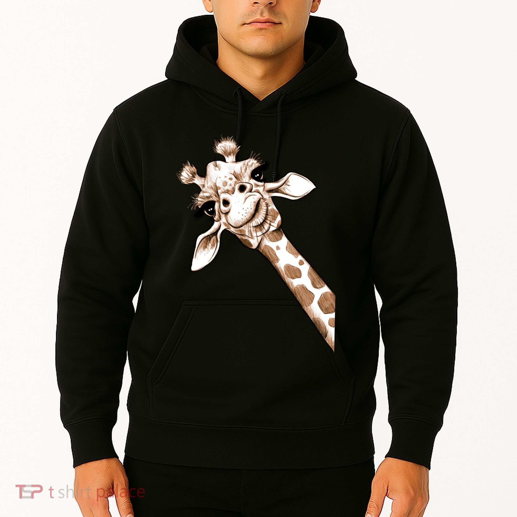 Sketch Giraffe Art Hoodie