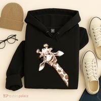 Sketch Giraffe Art Hoodie thumb 4