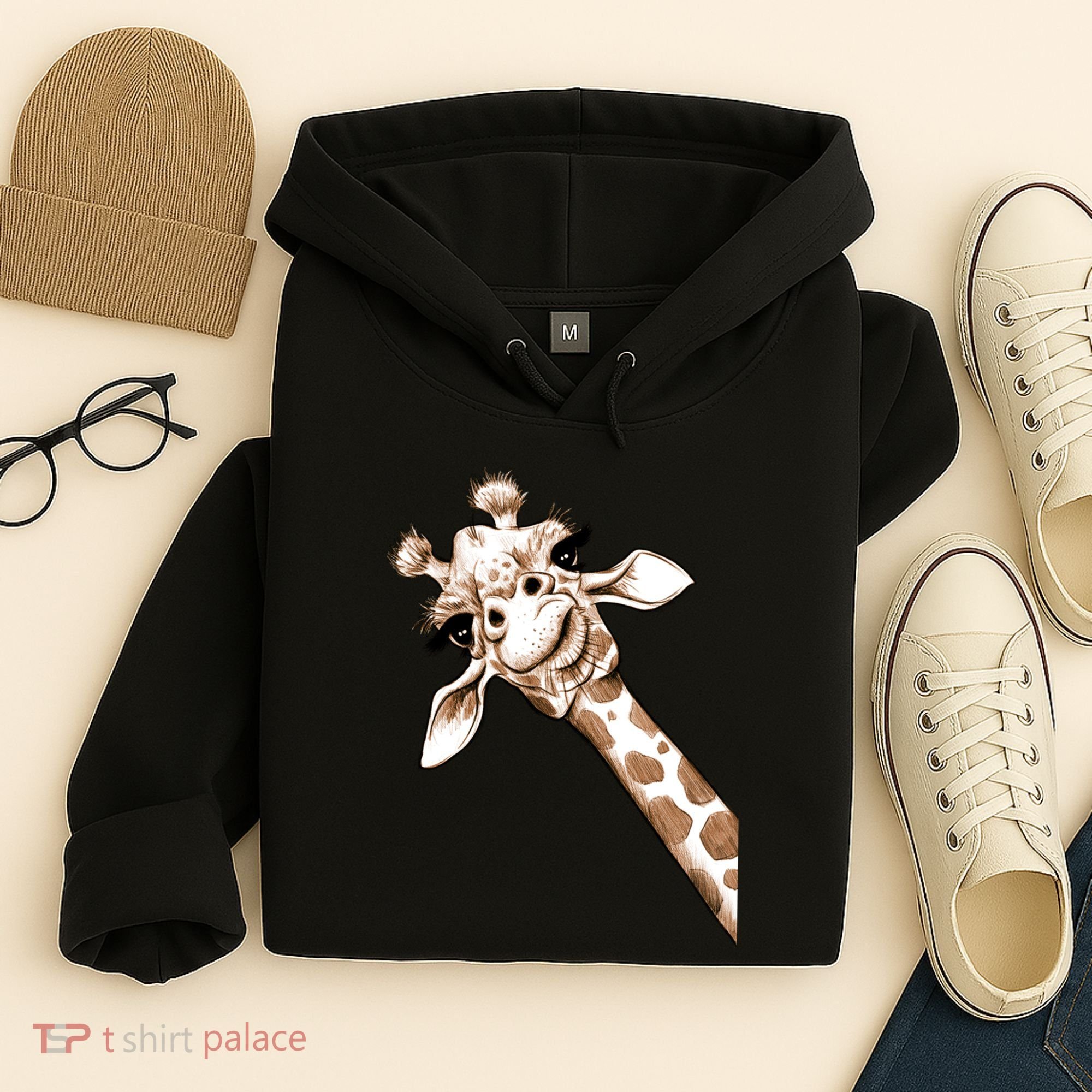 Sketch Giraffe Art Hoodie
