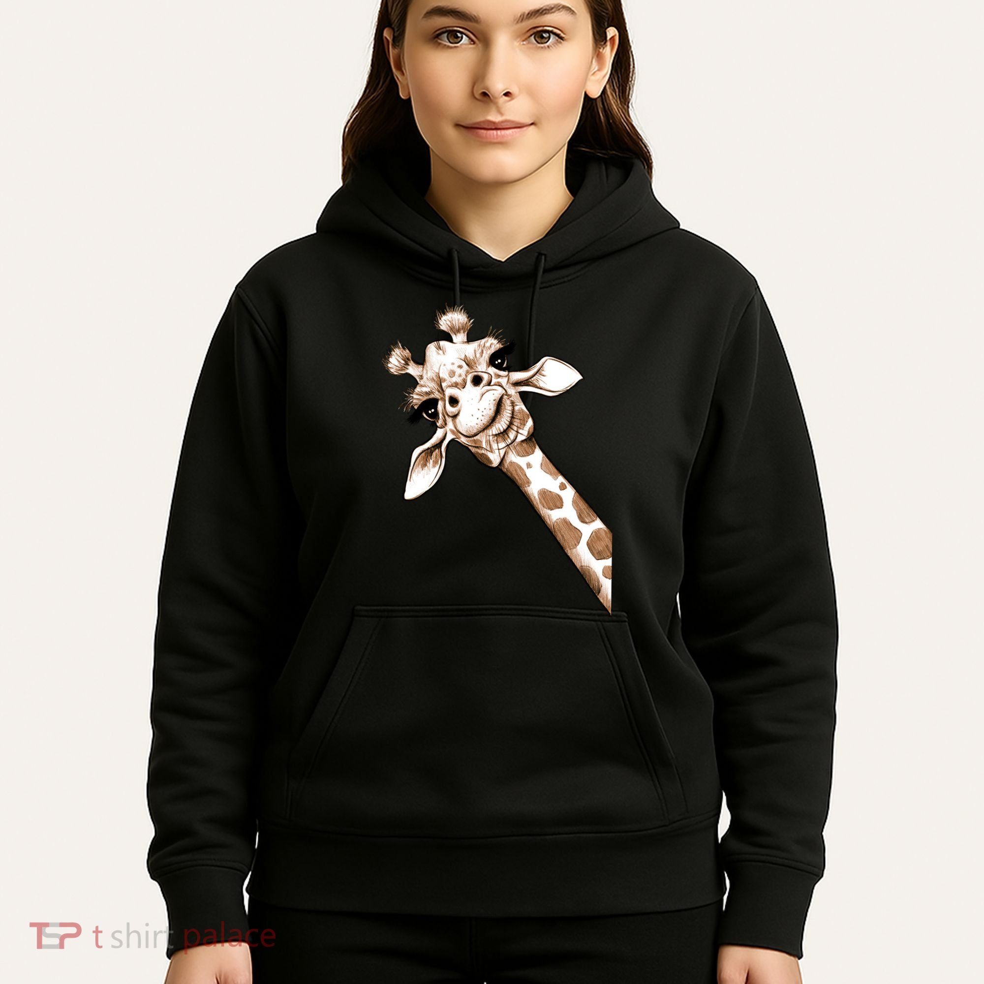 Sketch Giraffe Art Hoodie
