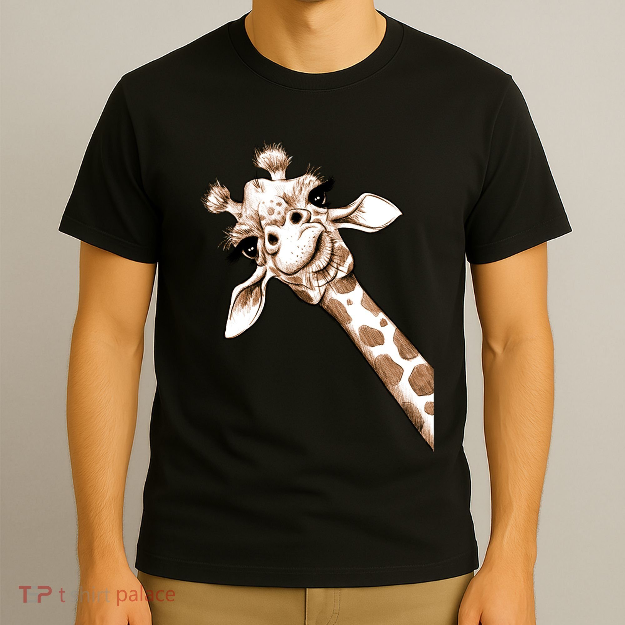 Sketch Giraffe Art T-Shirt
