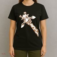 Sketch Giraffe Art T-Shirt thumb 4