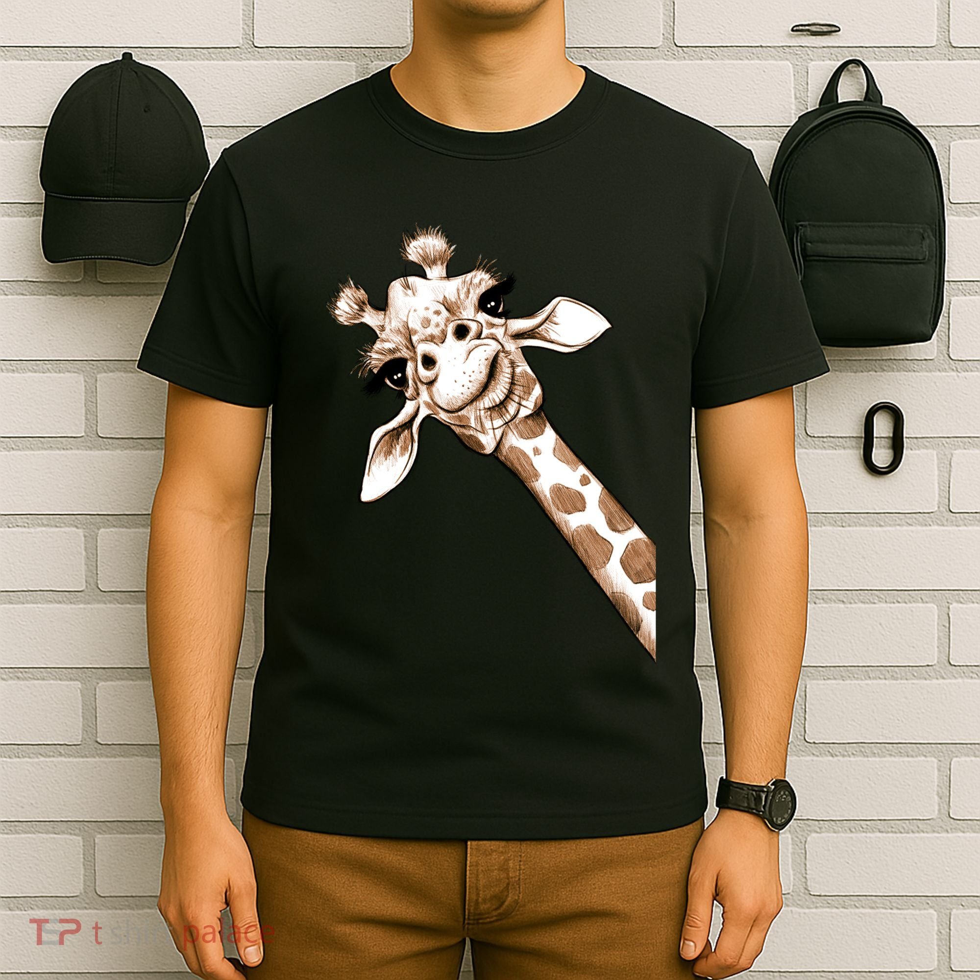 Sketch Giraffe Art T-Shirt