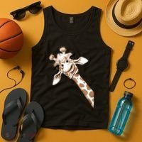 Sketch Giraffe Art Tank Top thumb 4
