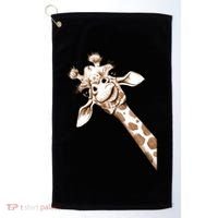 Sketch Giraffe Art Golf Towel thumb 0