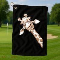 Sketch Giraffe Art Golf Towel thumb 1