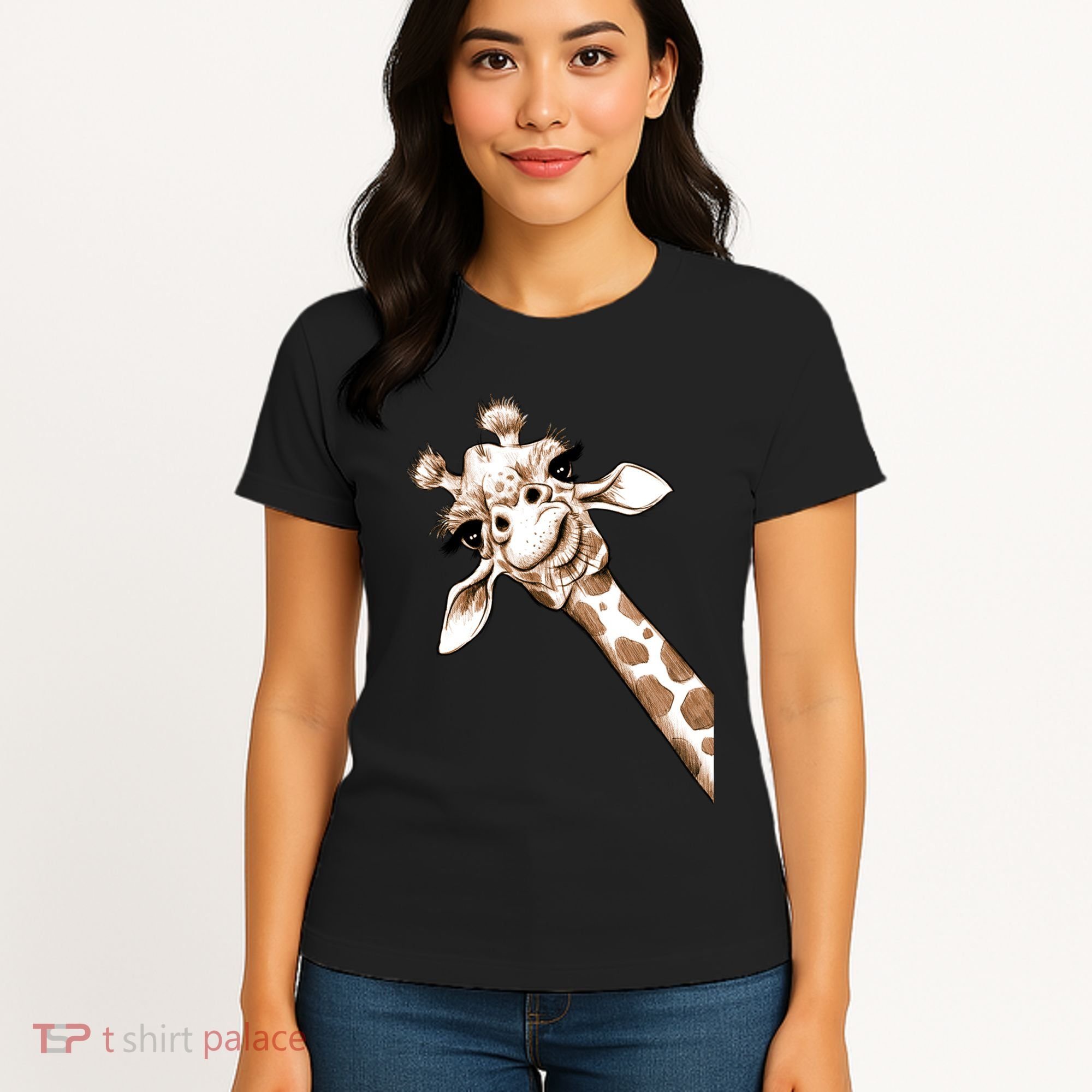 Sketch Giraffe Art Women's T-Shirt