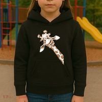 Sketch Giraffe Art Kids Hoodie thumb 3