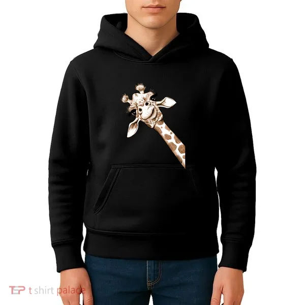 Sketch Giraffe Art Kids Hoodie