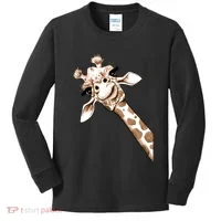 Sketch Giraffe Art Kids Long Sleeve Shirt thumb 0