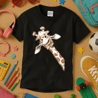 Sketch Giraffe Art Kids T-Shirt thumb 3