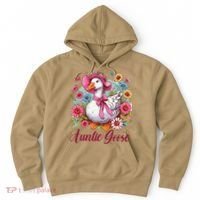 Silly Goose Auntie Aunt Coquette Mothers Day Auntie Goose Hoodie thumb 0