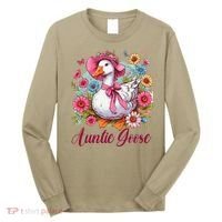 Silly Goose Auntie Aunt Coquette Mothers Day Auntie Goose Long Sleeve Shirt thumb 0