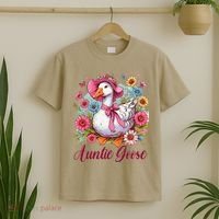 Silly Goose Auntie Aunt Coquette Mothers Day Auntie Goose T-Shirt thumb 2