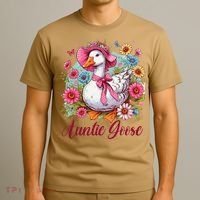 Silly Goose Auntie Aunt Coquette Mothers Day Auntie Goose T-Shirt thumb 3