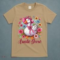 Silly Goose Auntie Aunt Coquette Mothers Day Auntie Goose T-Shirt thumb 5