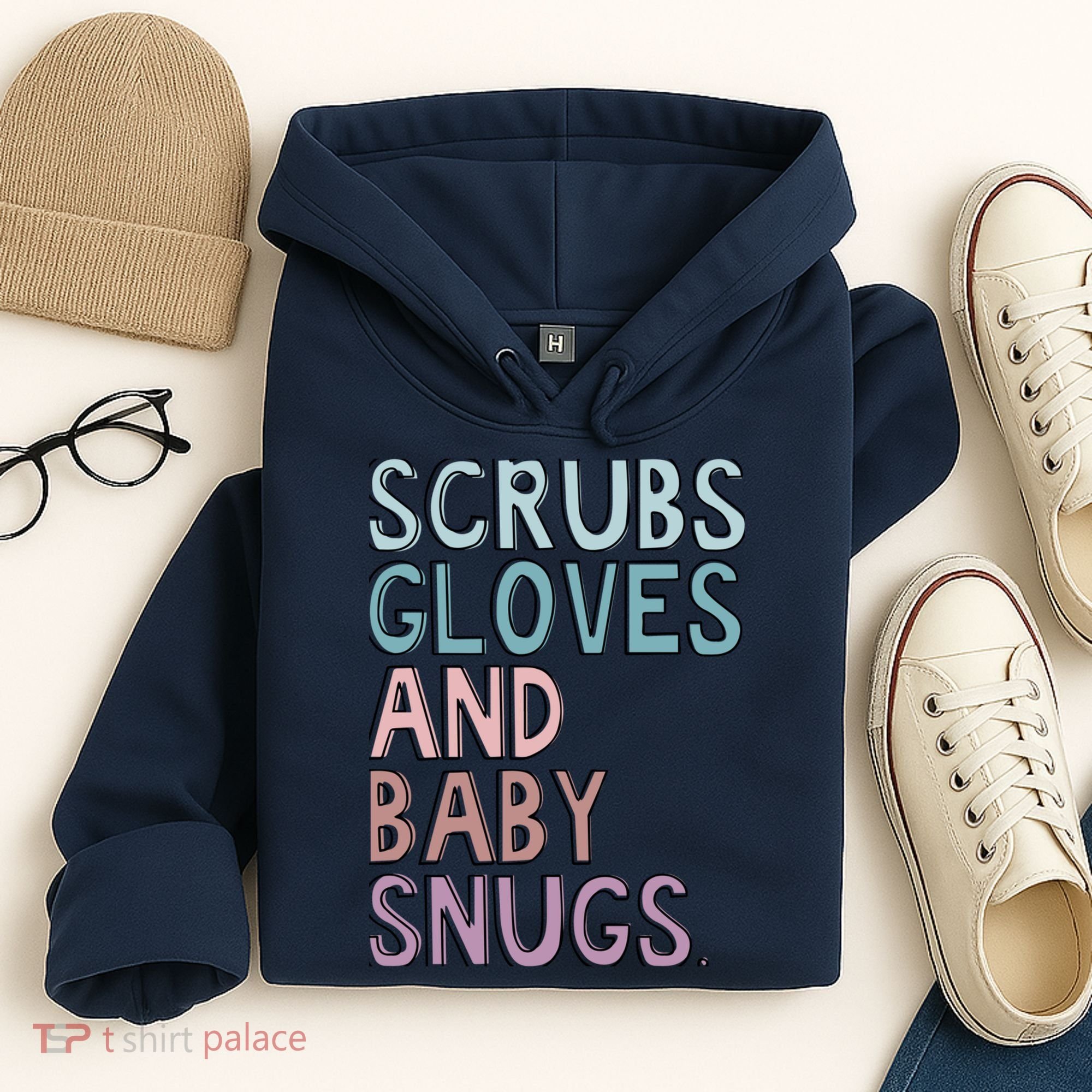 Scrubs Gloves And Baby Snugs Hoodie