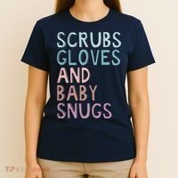 Scrubs Gloves And Baby Snugs T-Shirt thumb 4
