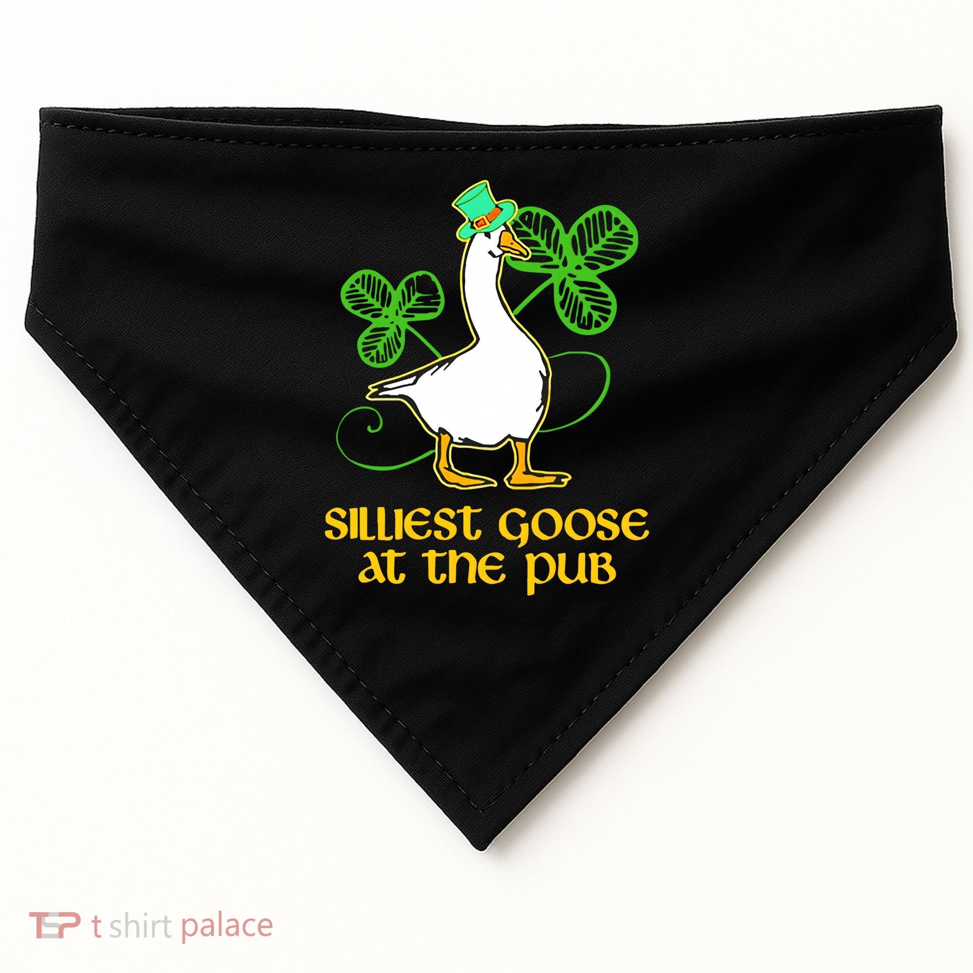 Silliest Goose At The Pub St Patrick’s Day Funny Gift Idea Trending For Lover USA-Made Doggie Bandana