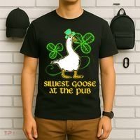Silliest Goose At The Pub St Patrick’s Day Funny Gift Idea Trending For Lover T-Shirt thumb 6