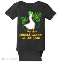 Silliest Goose At The Pub St Patrick’s Day Funny Gift Idea Trending For Lover Baby Bodysuit thumb 0