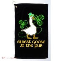 Silliest Goose At The Pub St Patrick’s Day Funny Gift Idea Trending For Lover Golf Towel thumb 0