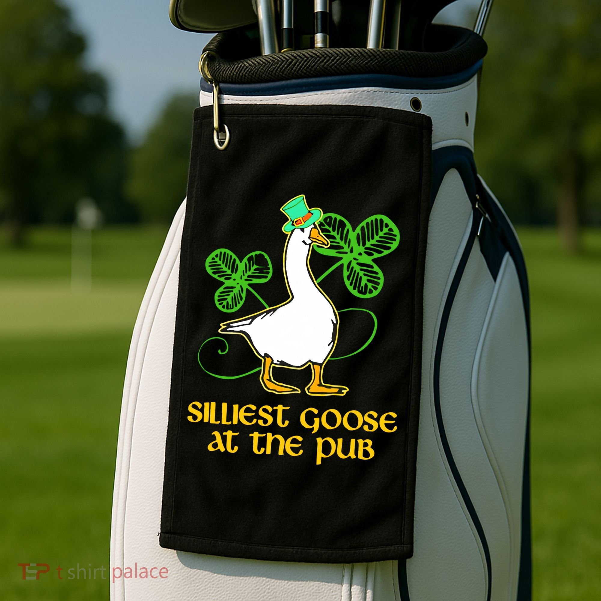 Silliest Goose At The Pub St Patrick’s Day Funny Gift Idea Trending For Lover Golf Towel