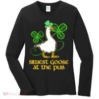 Silliest Goose At The Pub St Patrick’s Day Funny Gift Idea Trending For Lover Women's Long Sleeve Shirt thumb 0