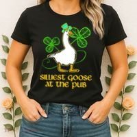 Silliest Goose At The Pub St Patrick’s Day Funny Gift Idea Trending For Lover Women's T-Shirt thumb 2