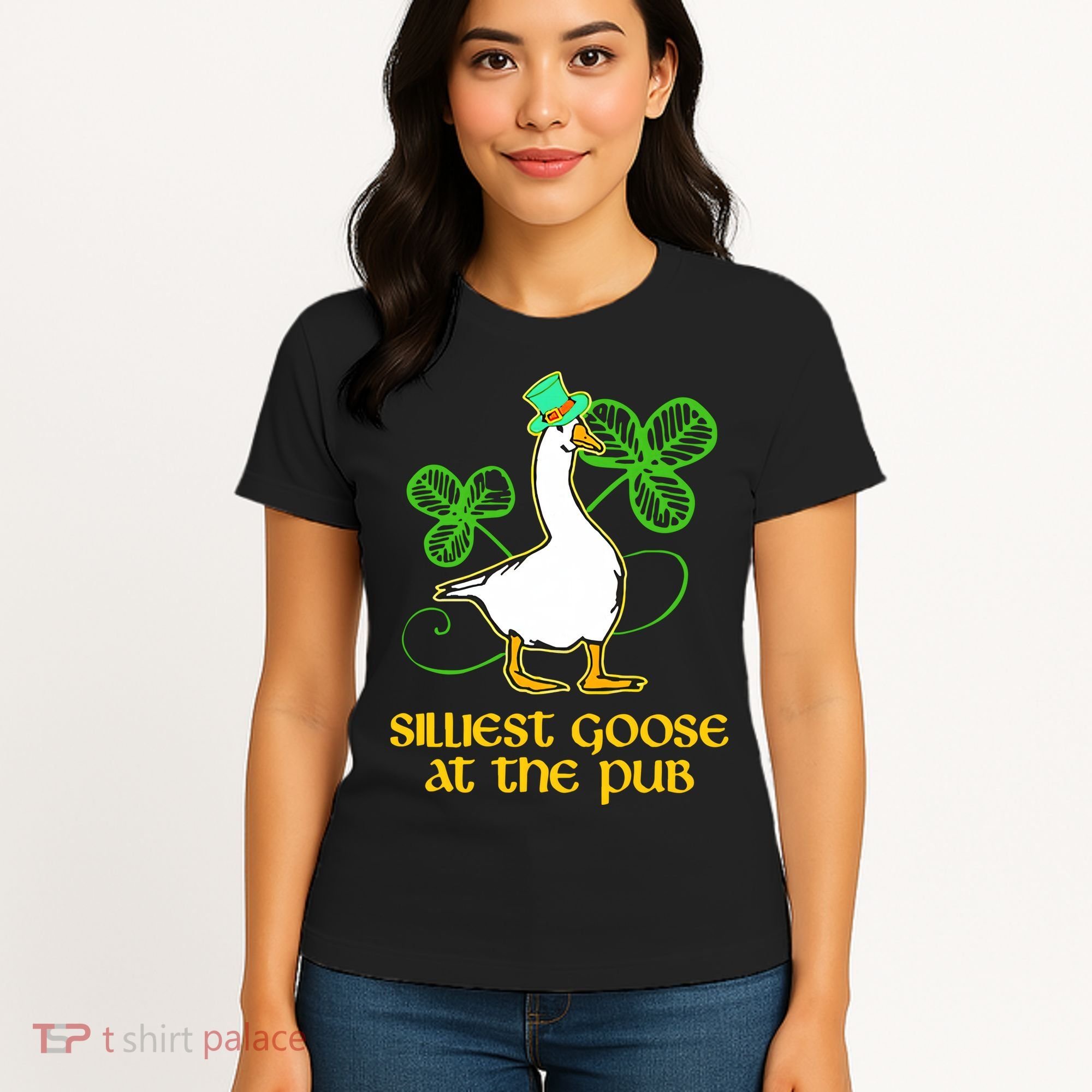 Silliest Goose At The Pub St Patrick’s Day Funny Gift Idea Trending For Lover Women's T-Shirt