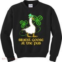 Silliest Goose At The Pub St Patrick’s Day Funny Gift Idea Trending For Lover Kids Sweatshirt thumb 0