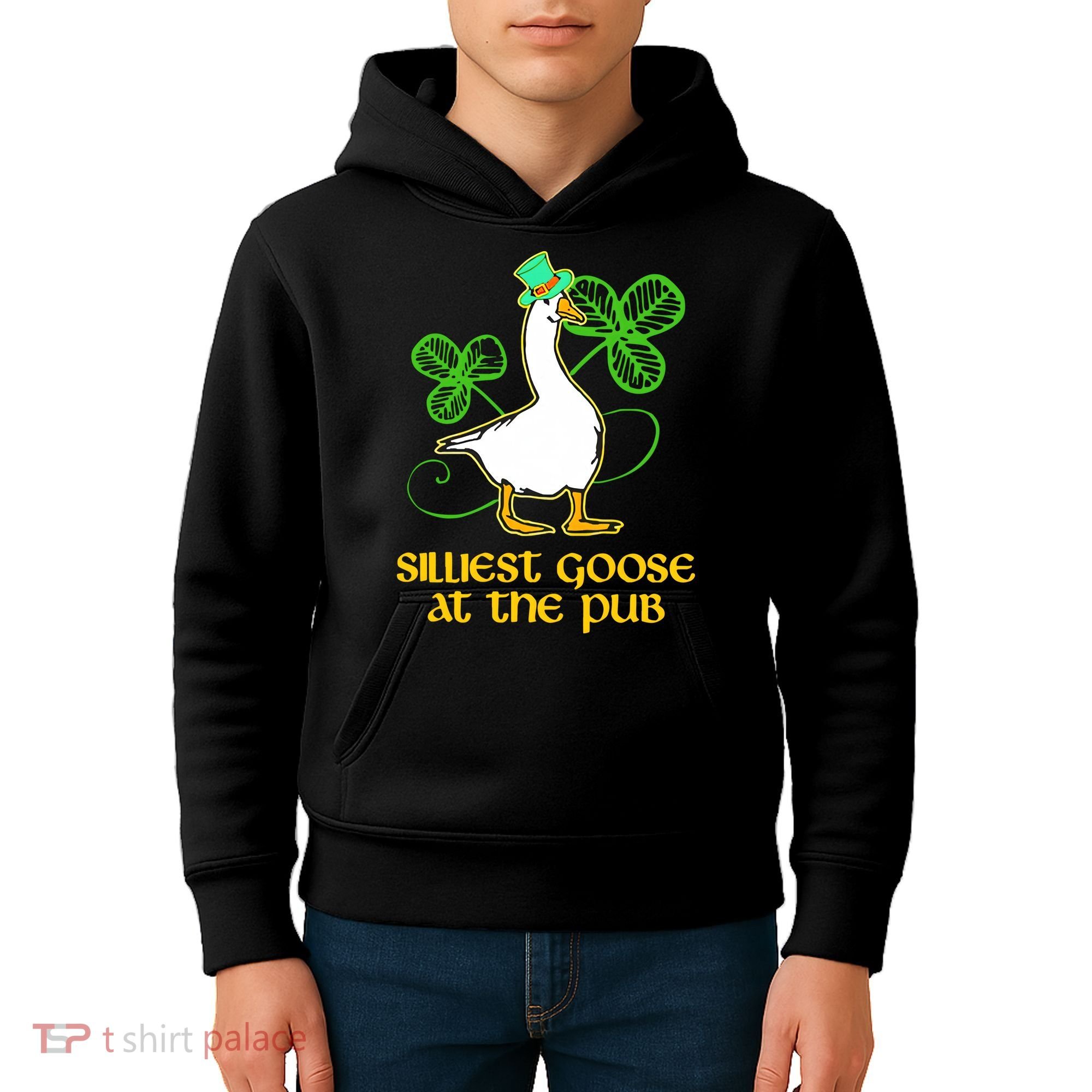 Silliest Goose At The Pub St Patrick’s Day Funny Gift Idea Trending For Lover Kids Hoodie