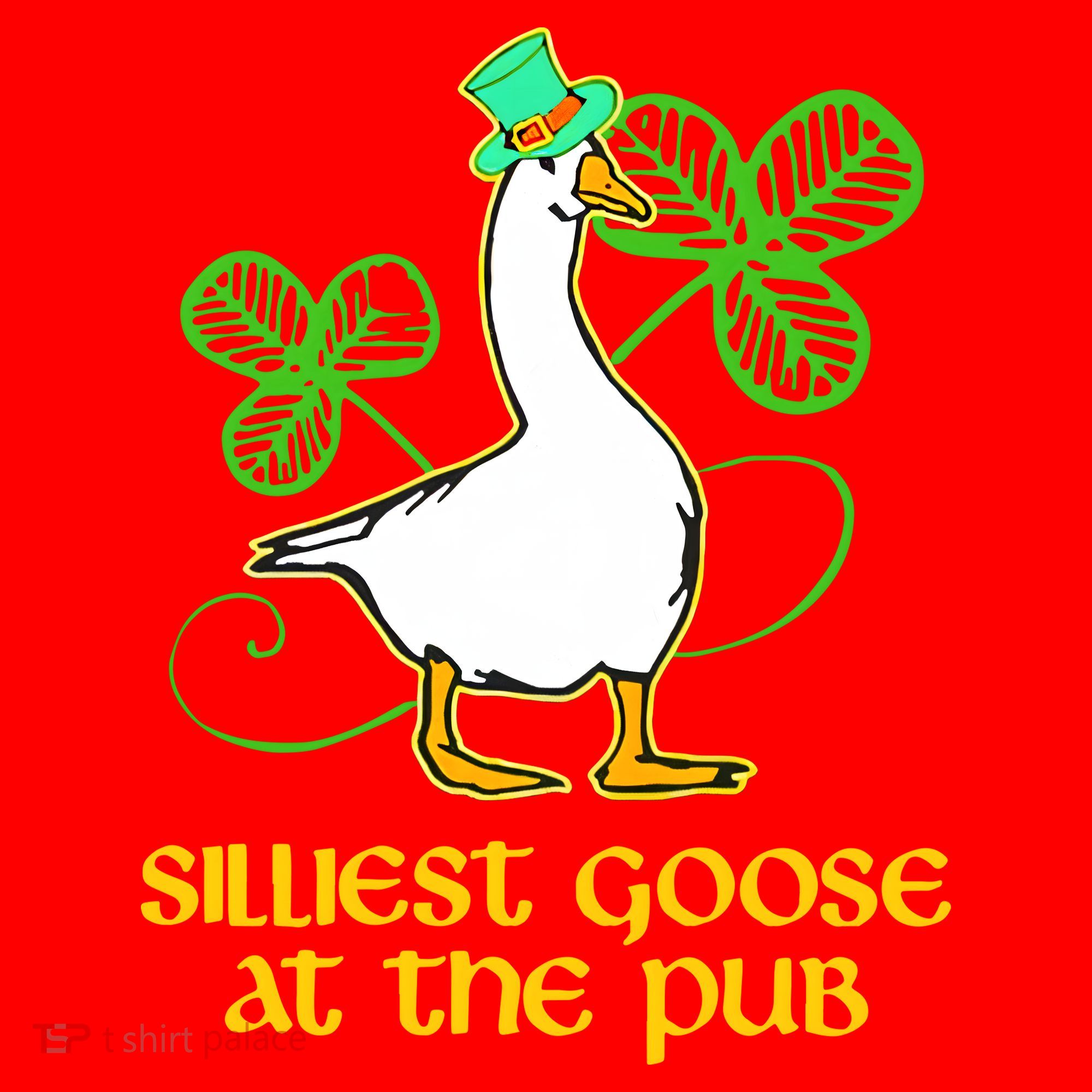 Silliest Goose At The Pub St Patrick’s Day Funny Gift Idea Trending For Lover Santa Hat