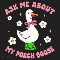 Silly Goose Ask Me About My Porch Goose Funny Goose Lover Beanie thumb 2
