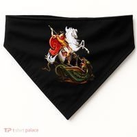St. George And The Dragon England Catholic Saints Pray USA-Made Doggie Bandana thumb 0