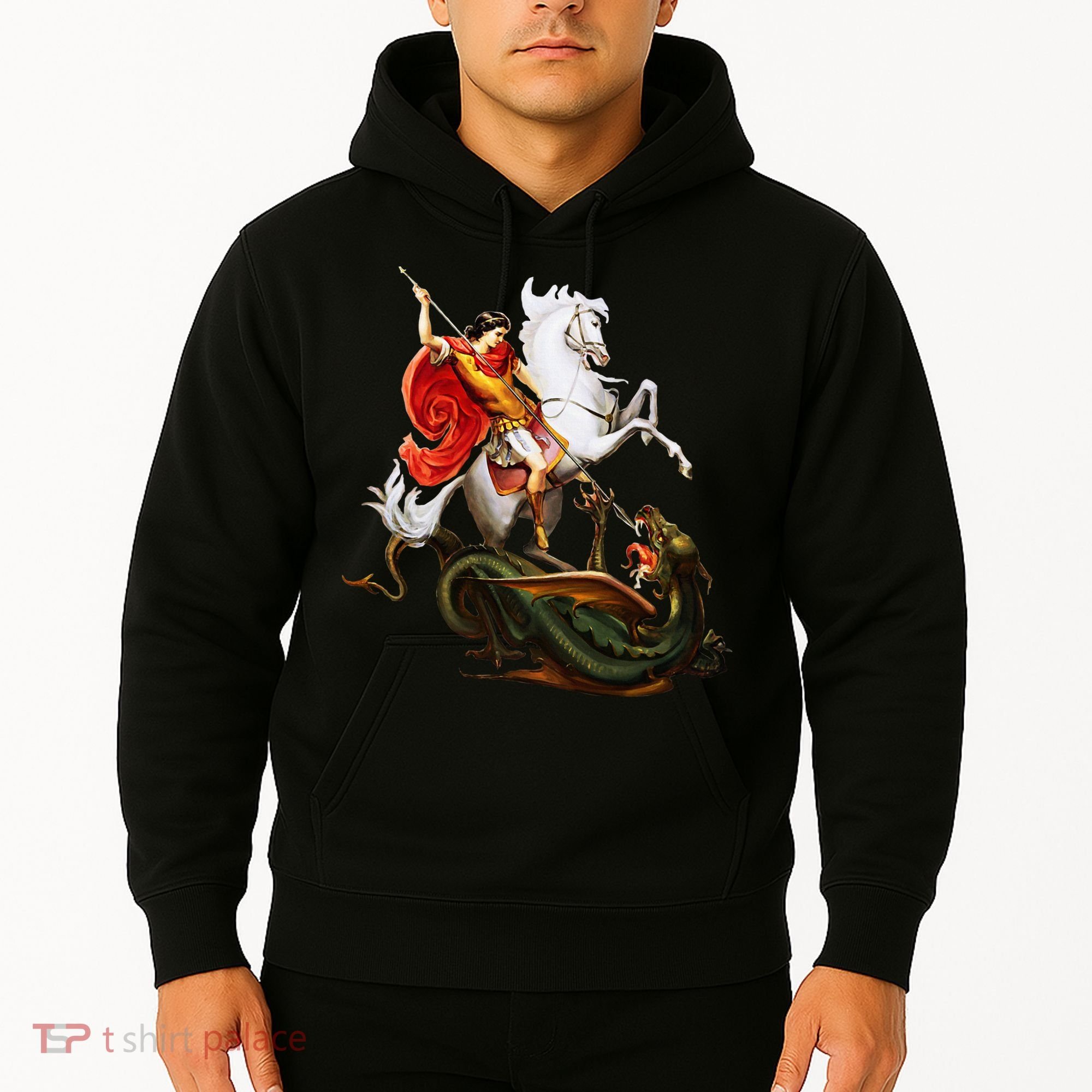 St. George And The Dragon England Catholic Saints Pray Hoodie