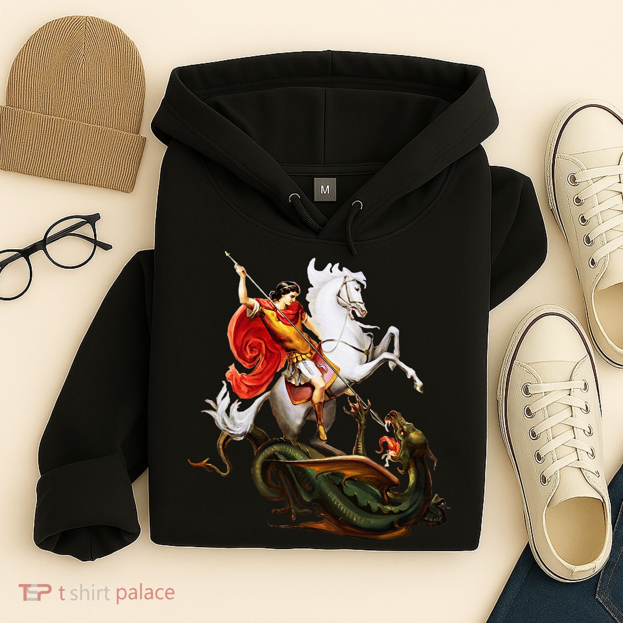 St. George And The Dragon England Catholic Saints Pray Hoodie