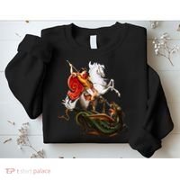 St. George And The Dragon England Catholic Saints Pray Sweatshirt thumb 2