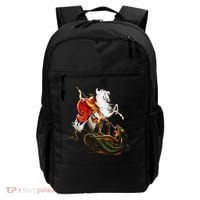 St. George And The Dragon England Catholic Saints Pray Backpack thumb 0