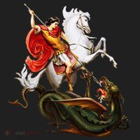 St. George And The Dragon England Catholic Saints Pray Beanie thumb 2