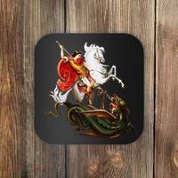 St. George And The Dragon England Catholic Saints Pray Coaster thumb 0