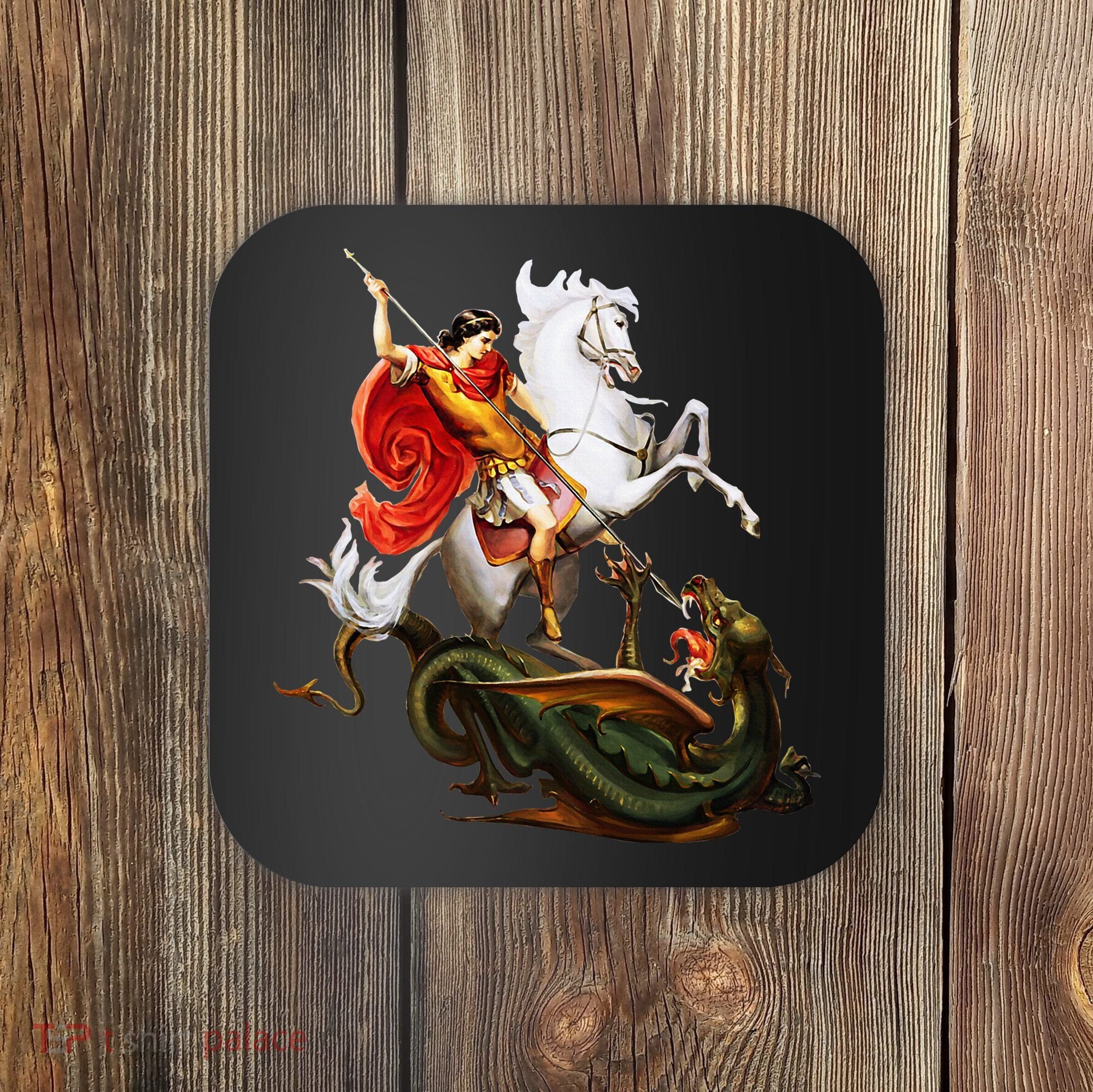 St. George And The Dragon England Catholic Saints Pray Coaster