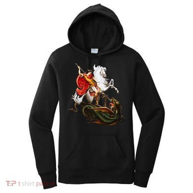 St. George And The Dragon England Catholic Saints Pray Women's Hoodie