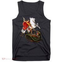 St. George And The Dragon England Catholic Saints Pray Tank Top thumb 0