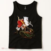 St. George And The Dragon England Catholic Saints Pray Tank Top thumb 2