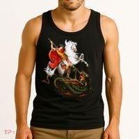 St. George And The Dragon England Catholic Saints Pray Tank Top thumb 3