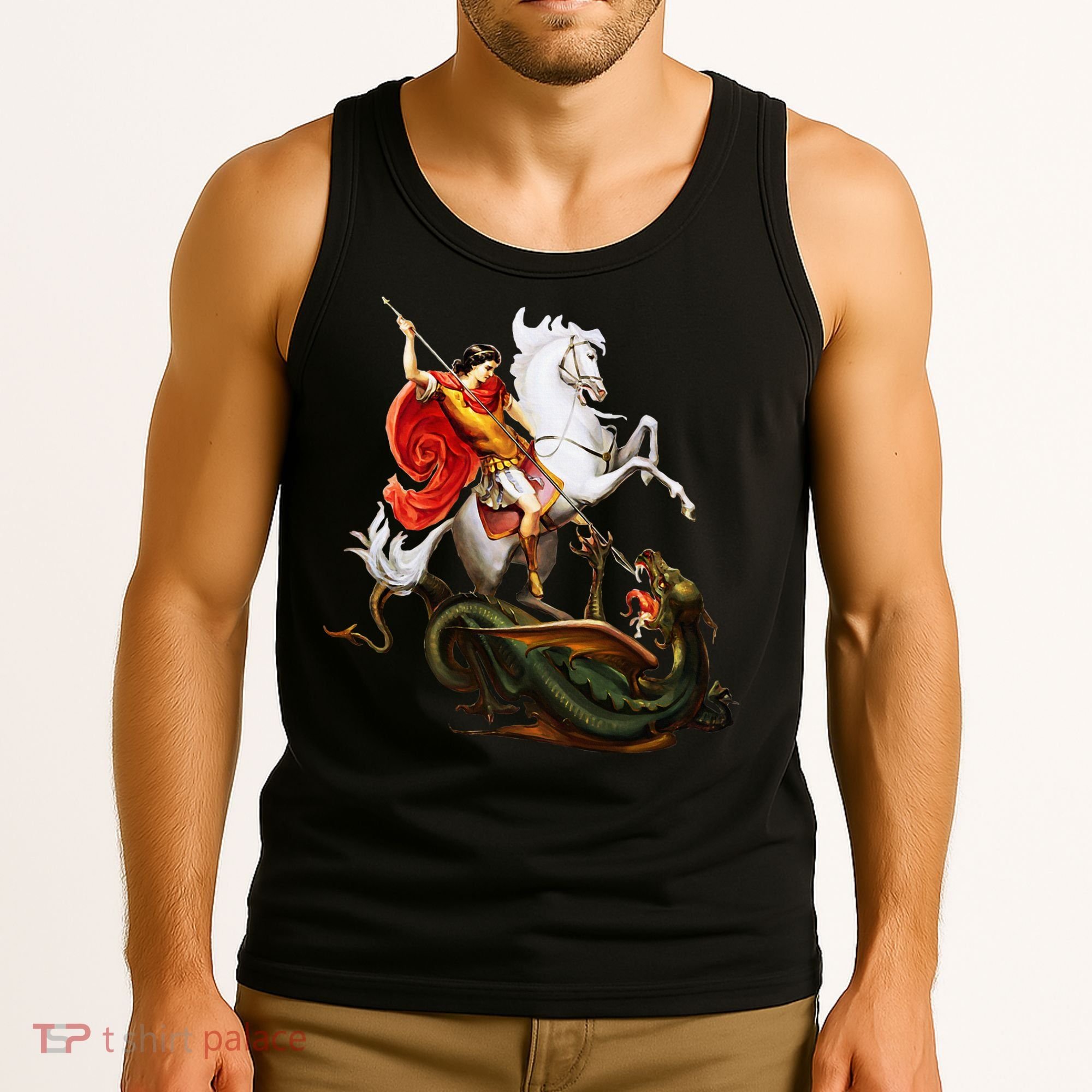 St. George And The Dragon England Catholic Saints Pray Tank Top