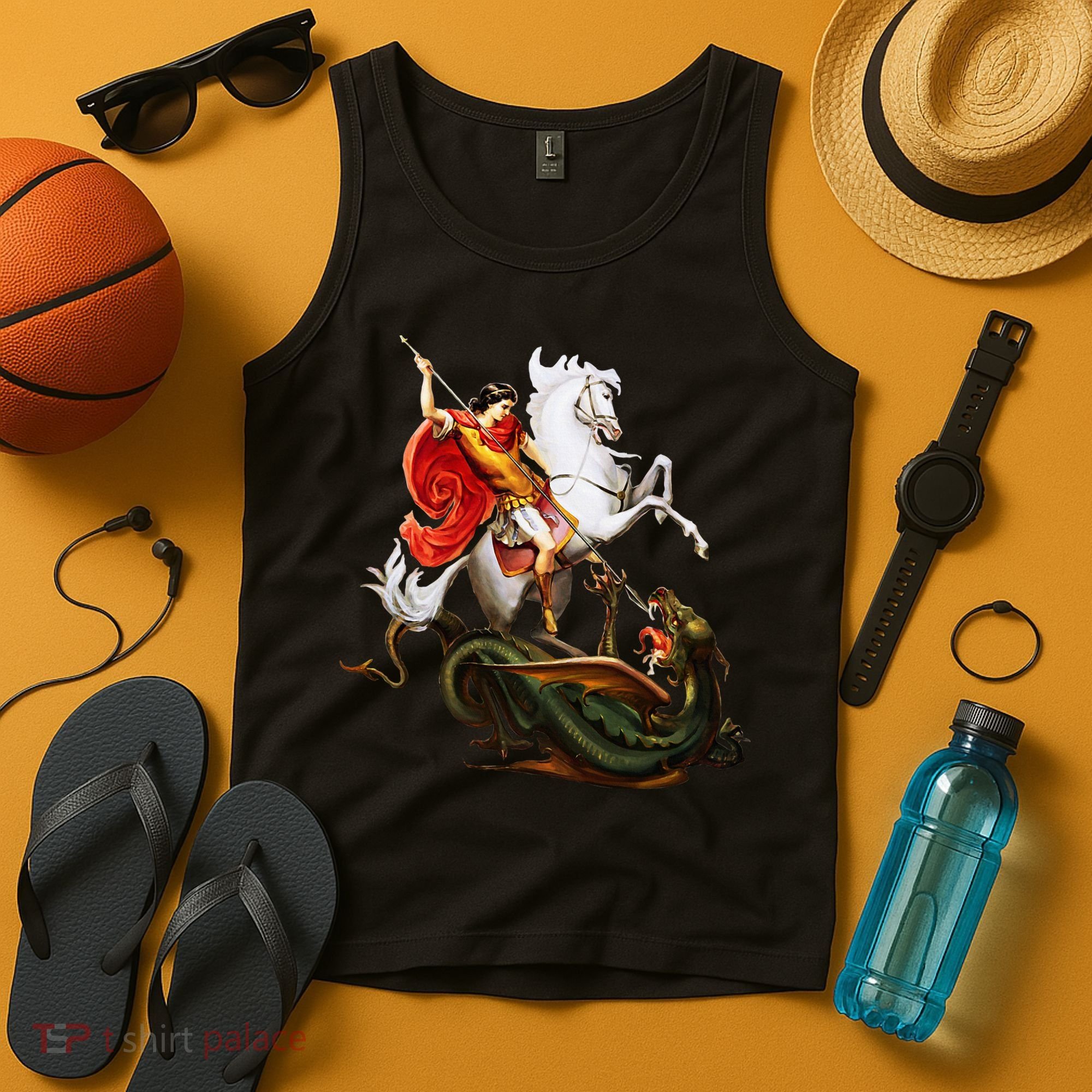 St. George And The Dragon England Catholic Saints Pray Tank Top