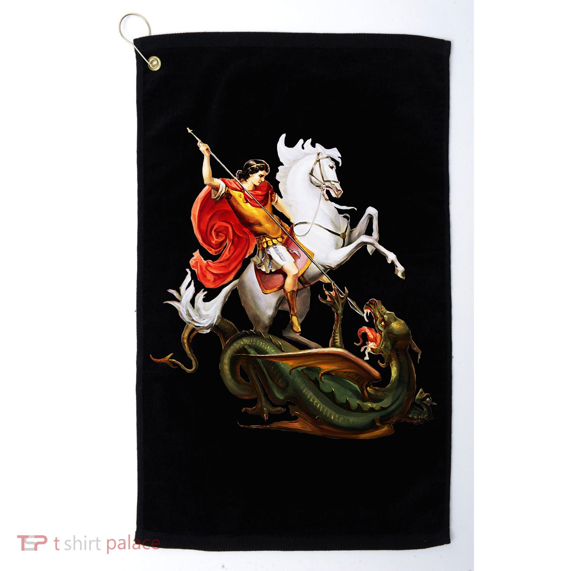 St. George And The Dragon England Catholic Saints Pray Golf Towel