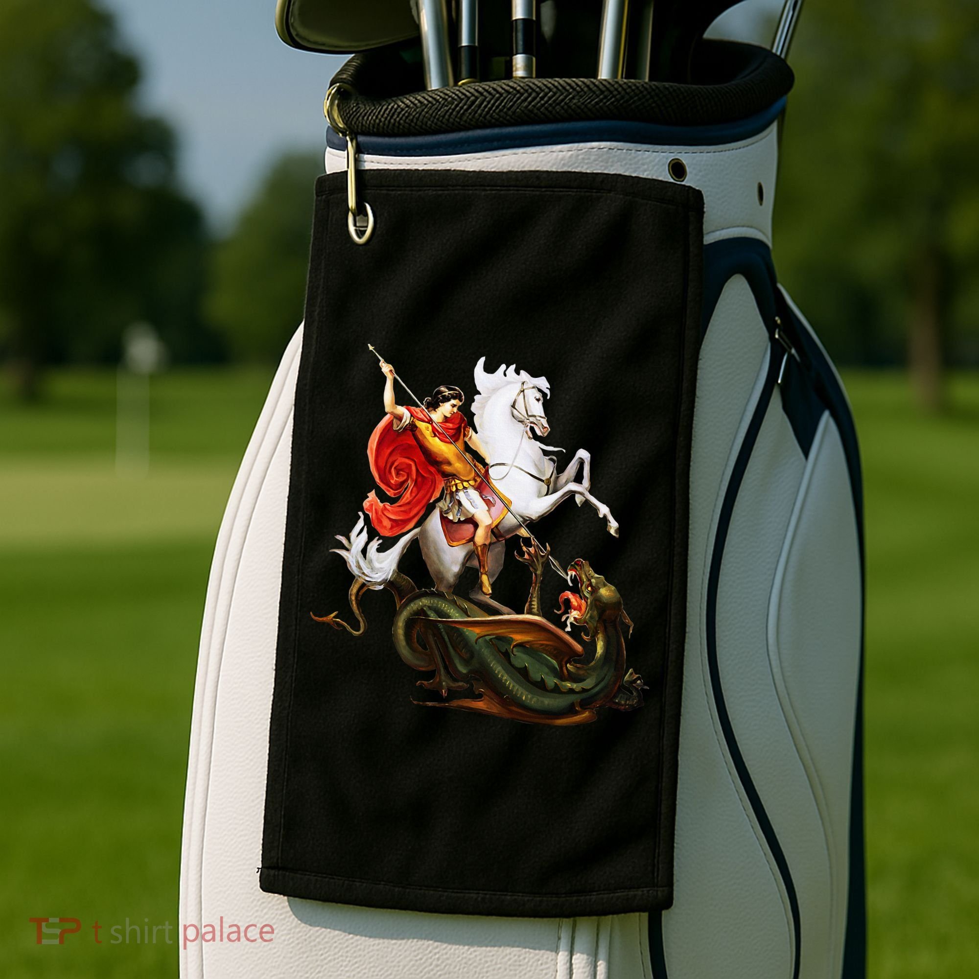 St. George And The Dragon England Catholic Saints Pray Golf Towel